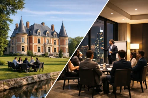 Séminaire château versus hôtel urbain, quel choix ?
